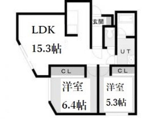 手稲駅 徒歩12分 2階の物件間取画像